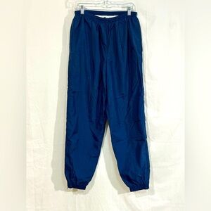 Nike Men’s Blue Track Pants Size M Nylon Windbreaker Joggers Athletic Retro Y2K